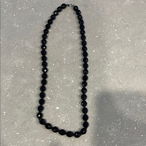 Glass black pearls Necklace